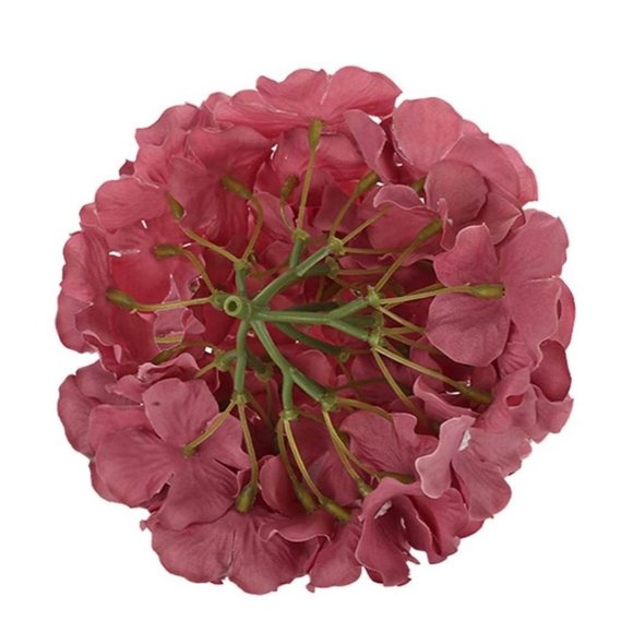 Mauve Silk Hydrangea Heads Artificial Flowers w/ Stems Home Wedding Pink Decor - Picture 3 of 6